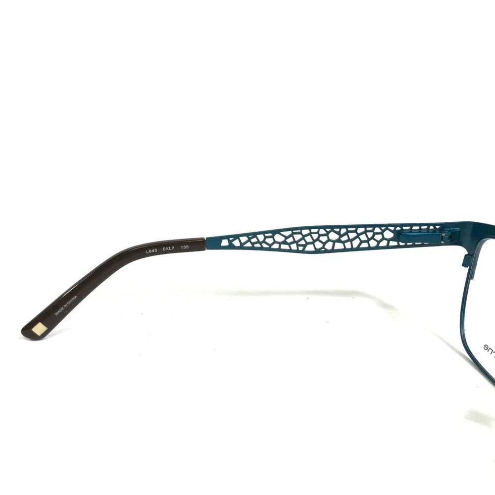Liz Claiborne Eyeglasses Frames L643 0XL7 Brown Blue Square Cat Eye 54-16-135